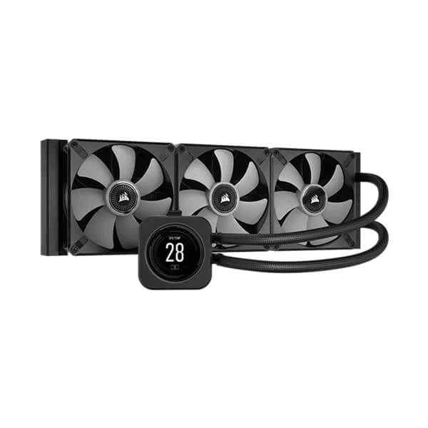 Corsair ICUE H150i Elite LCD Display CPU Liquid Cooler (Black)