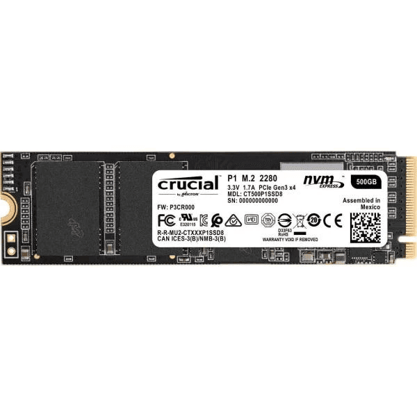Crucial P1 1TB 3D Nand NVMe PCIe M.2 SSD
