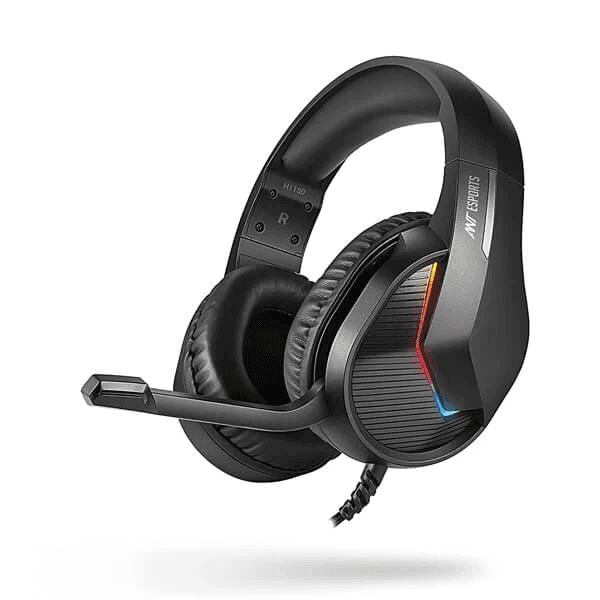 Ant Esports H1100 Pro Auto RGB 7.1 Surround Sound Over Ear Gaming Headset With Mic (Black)