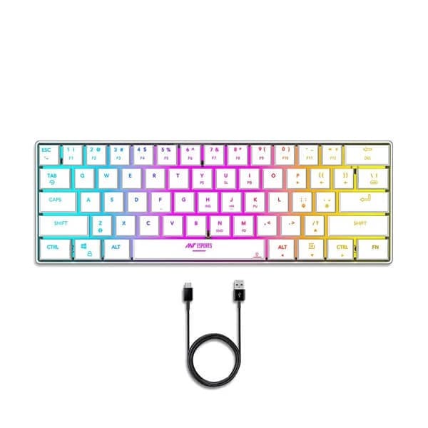 Ant Esports MK1500 Mini Wireless Gaming Keyboard (White)