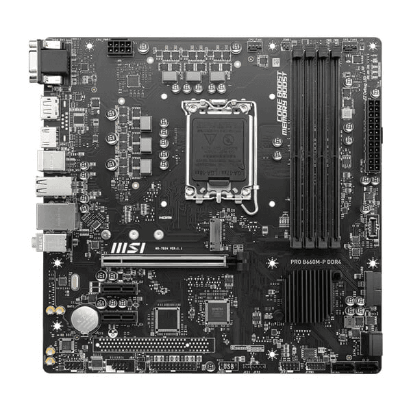 MSI PRO B660M-P DDR4 Intel Motherboard Supports Intel 12th , 13th & 14th Gen Processors