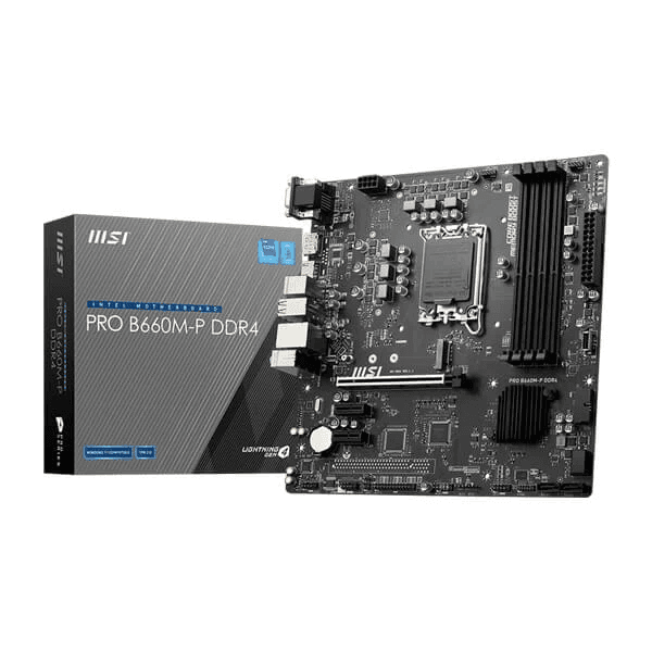 MSI PRO B660M-P DDR4 Intel Motherboard Supports Intel 12th , 13th & 14th Gen Processors