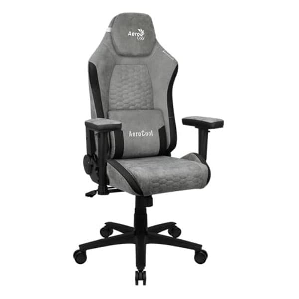 AeroCool Crown AeroSuede Gaming Chair - Stone Grey