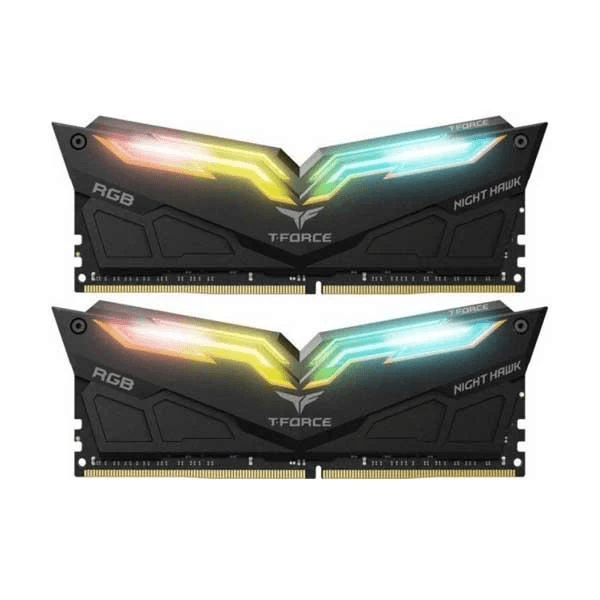 Teamgroup T-Force Night Hawk RGB 16GB (8GBx2) DDR4 3600MHz Black