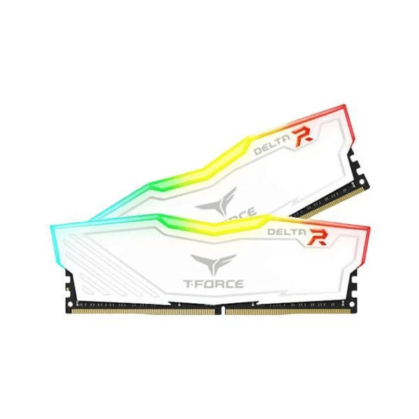TeamGroup T-Force Delta RGB 64GB (32GBx2) DDR4 Ram 3600Mhz White