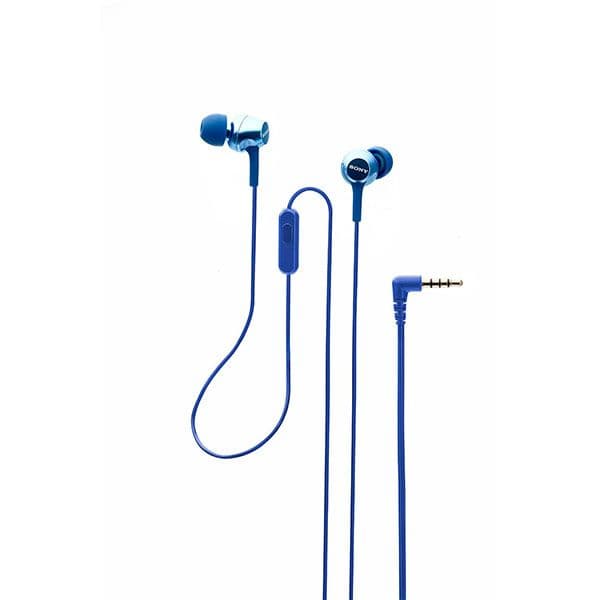 Sony MDR-EX255AP Wired in Ear Headphone with Mic (Blue)