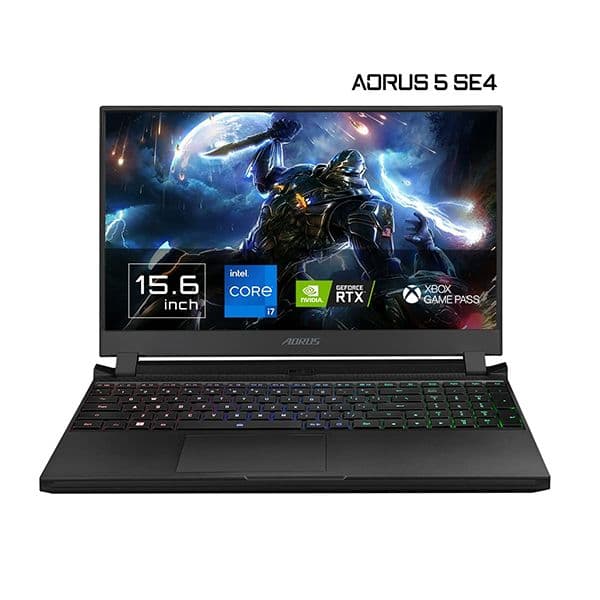 GIGABYTE AORUS 5 SE4, 15.6” inch FHD 240Hz, Intel Core i7-12700H 12th Gen, RTX 3070 8GB Graphics, Gaming Laptop (16GB DDR4 Memory / Windows 11 Home/ Supports NVMe PCIe Gen4 SSD/ Office 365/ Black)