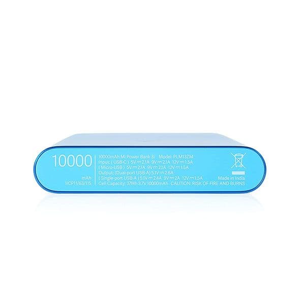 Mi 10000 mAh Power Bank, 3i - Blue