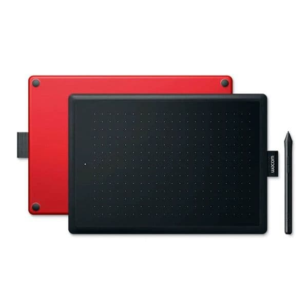 WACOM One by CTL-672/K0-CX Medium 8.5-inch x 5.3-inch Graphic Tablet (Red and Black)