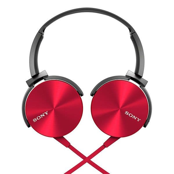 Sony MDR-XB450 Wired On Ear Headphone Red