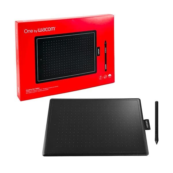WACOM ONE By CTL-472/K0-CX 5.98 x 3.74 inch Graphics Tablet (Black, Red)