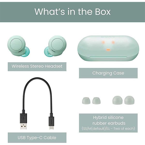 Sony WF-C500 Truly Wireless Bluetooth Earbuds Green
