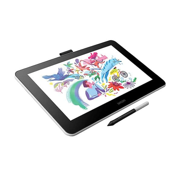 Wacom One DTC133W0C Digital Drawing Tablet for Graphics &amp; Design (Black) 13.3 Inch Display