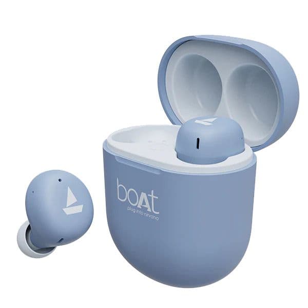 boAt Airdopes 381 Wireless in Ear Earphones with Mic (Light Blue)