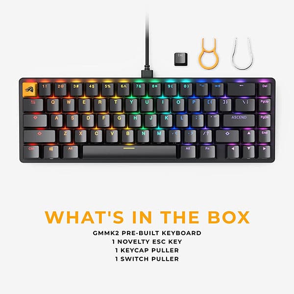 Glorious GMMK 2 TKL 65% Percent Gaming Keyboard RGB Black