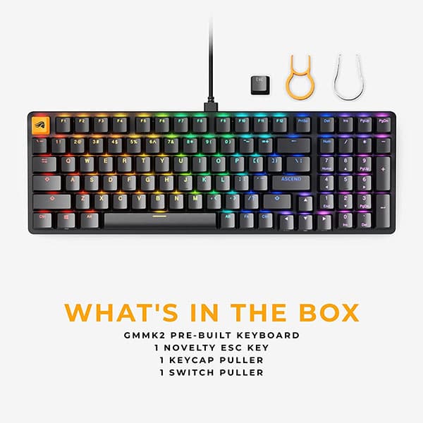 Glorious GMMK 2 TKL 96% Percent Gaming Keyboard RGB Black