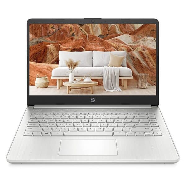 HP 14s-fq1089AU, 5th Gen AMD Ryzen 3- 8GB RAM/512GB SSD 14 inches(35cm) Laptop, FHD IPS Micro-Edge Display/ Backlit Keyboard/Alexa/Windows 11/Fast Charge/Radeon Graphics/1.46Kg/Natural Silver