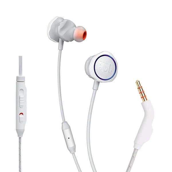 JBL Quantum 50, Wired in Ear Gaming Earphones, White