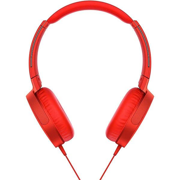 Sony MDR-XB550AP Extra Bass On-Ear Headset Red