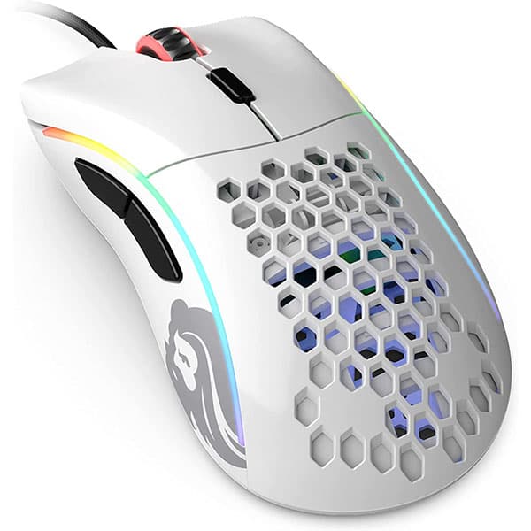 Glorious Model D Gaming Mouse Glossy White Wired Mouse