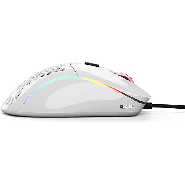 Glorious Model D Gaming Mouse Glossy White Wired Mouse