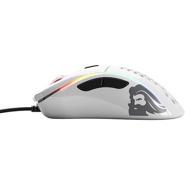 Glorious Model D Gaming Mouse Glossy White Wired Mouse