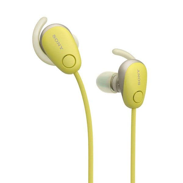 Sony SP600N Wireless Noise Canceling Sports in-Ear Headphones (Yellow)