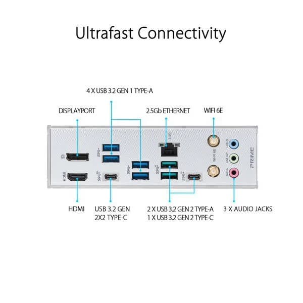 Asus PRIME Z790-A WIFI Intel Motherboard Supports Intel 12th, 13th & 14th Gen Processors
