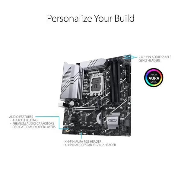 Asus Prime Z790M-Plus D4 Intel Motherboard Supports Intel 12th, 13th & 14th Gen Processors