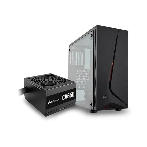 Corsair SPEC-05 Cabinet With CV650 SMPS (Black)