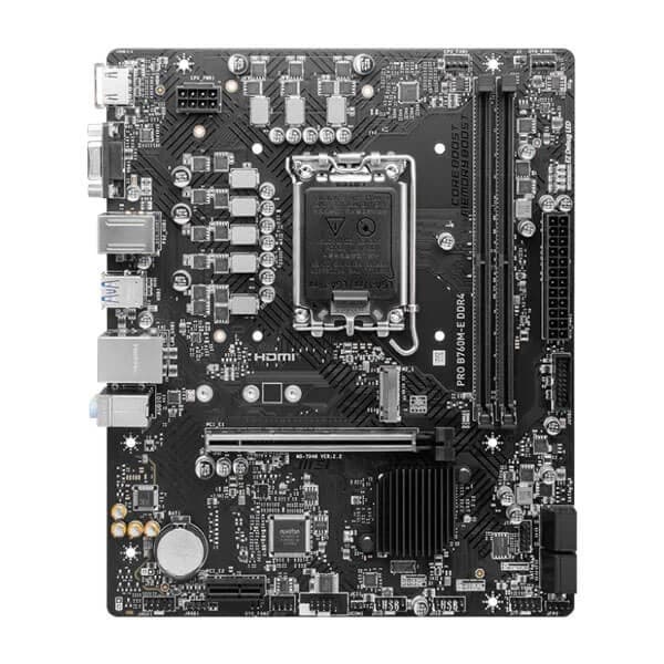 MSI Pro B760M-E DDR4 Intel Motherboard Supports Intel 12th , 13th & 14th Gen Processors