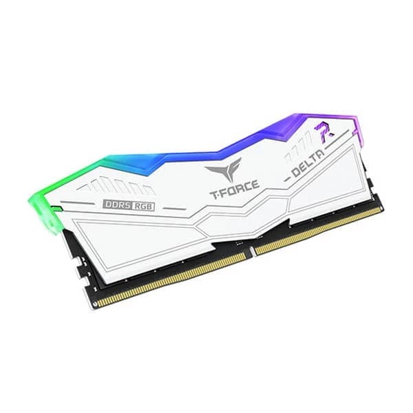 TeamGroup T-Force Delta RGB 32GB (16GBx2) DDR5 6400MHz Desktop RAM (White)