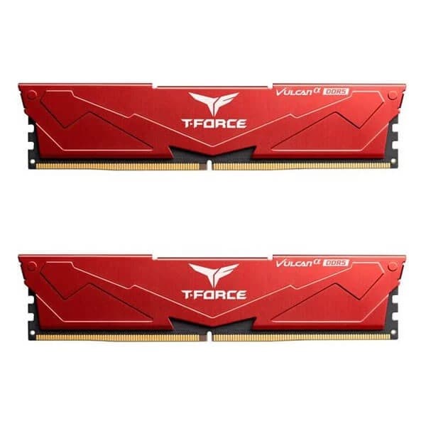 TeamGroup T-Force Vulcan 64GB (32GBx2) DDR5 5200MHz Desktop RAM (Red)