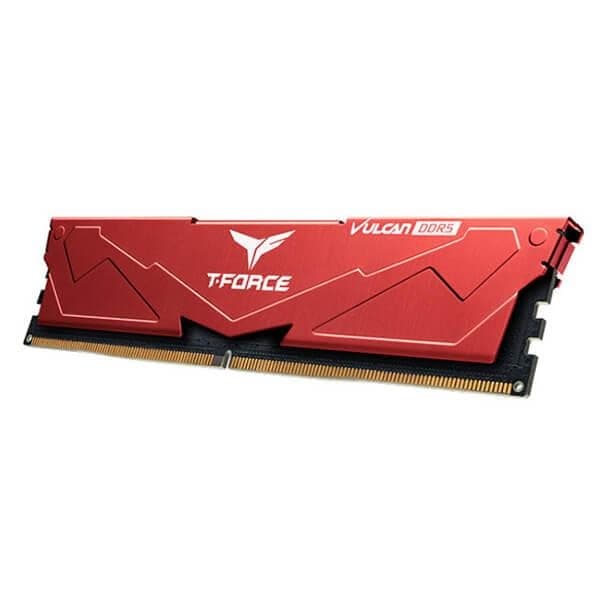 TeamGroup T-Force Vulcan 64GB (32GBx2) DDR5 5200MHz Desktop RAM (Red)