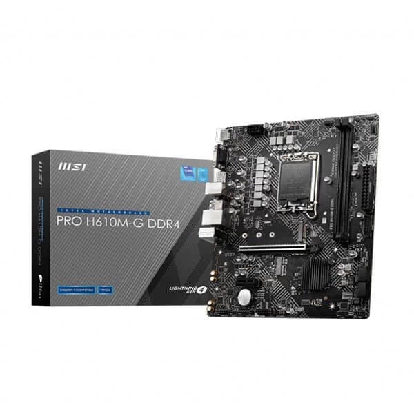 MSI Pro H610M-G DDR4 Intel Motherboard Supports Intel 12th , 13th & 14th Gen Processors