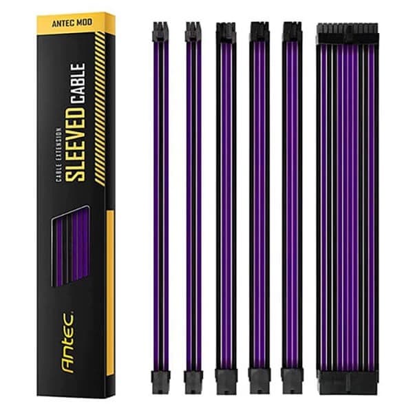 Antec Sleeved Extension PSU Cable Kit (Black Purple)