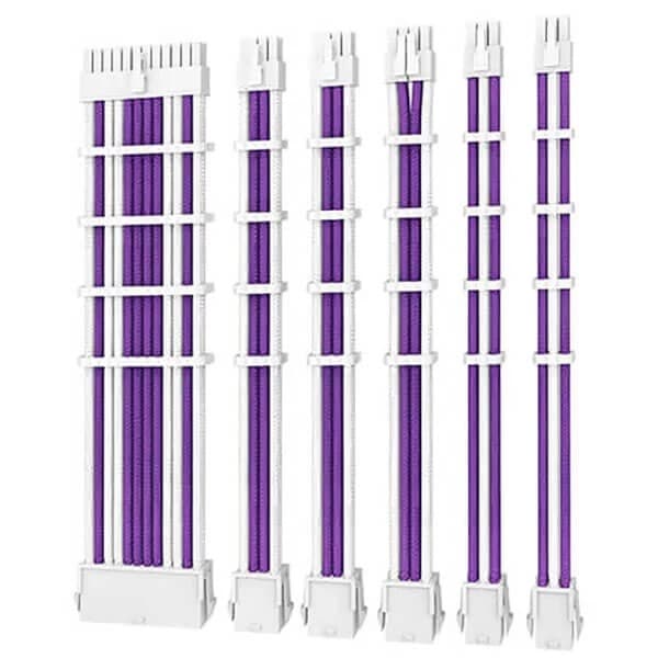 Antec Sleeved Extension PSU Cable Kit (White Purple)