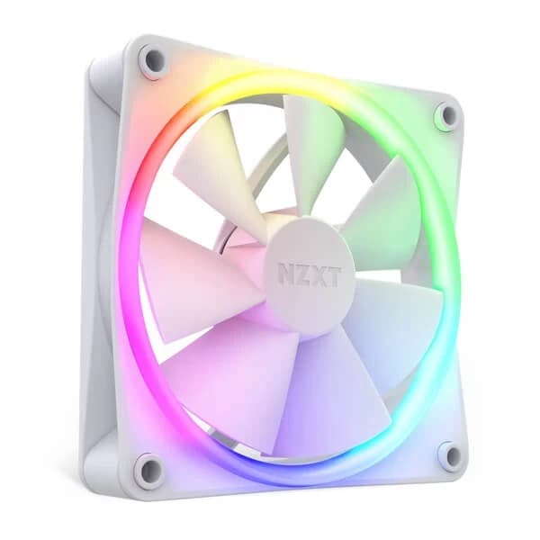 NZXT F120 RGB Duo White - 120mm PWM RGB Cabinet Fan (Triple Pack)