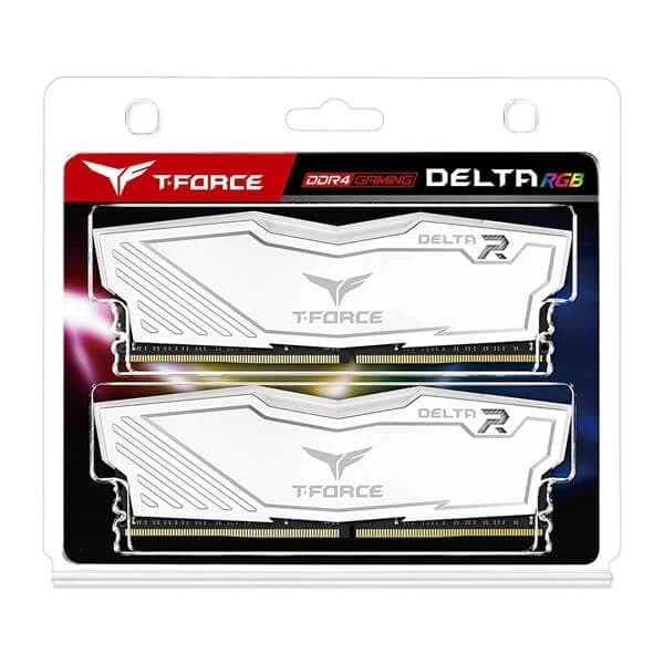 TeamGroup T-Force Delta RGB 64GB (32GBx2) DDR4 Ram 3600Mhz White