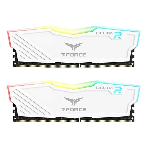 TeamGroup T-Force Delta RGB 64GB (32GBx2) DDR4 Ram 3600Mhz White
