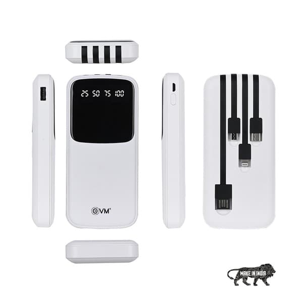 Evm Encase+power Bank 10000mah (White)
