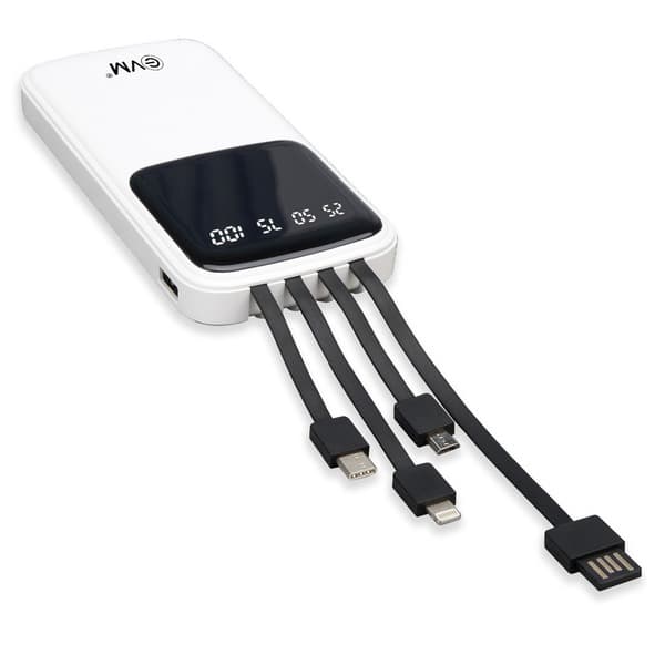 Evm Encase+power Bank 10000mah (White)