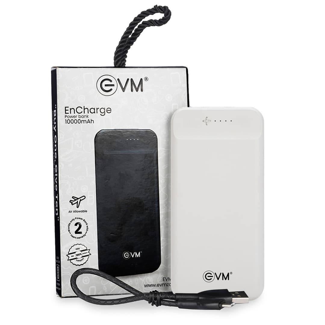EVM Encharge P0109 10000 mAh Power Bank (White)