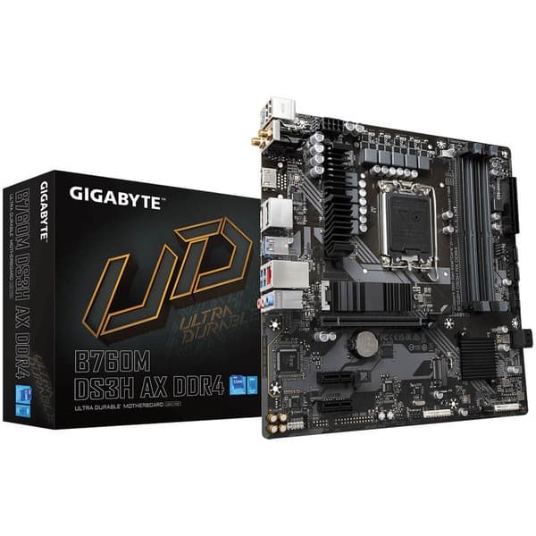 GIGABYTE B760M DS3H AX DDR4 Wi-Fi Intel Motherboard Supports Intel 12th, 13th & 14th Gen Processors
