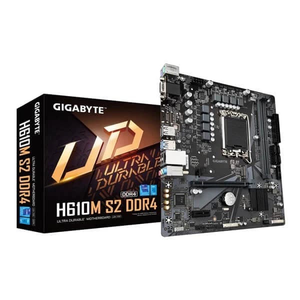 Gigabyte H610M S2 DDR4 Intel Motherboard Supports Intel 12th, 13th & 14th Gen Processors