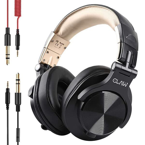 CLAW SM50 Professional Studio Monitoring DJ Headphones Black Gold