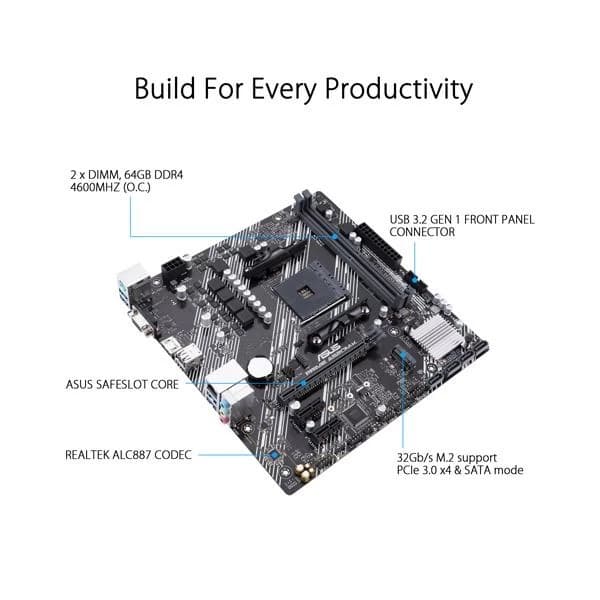 Asus Prime A520M-K AMD Motherboard