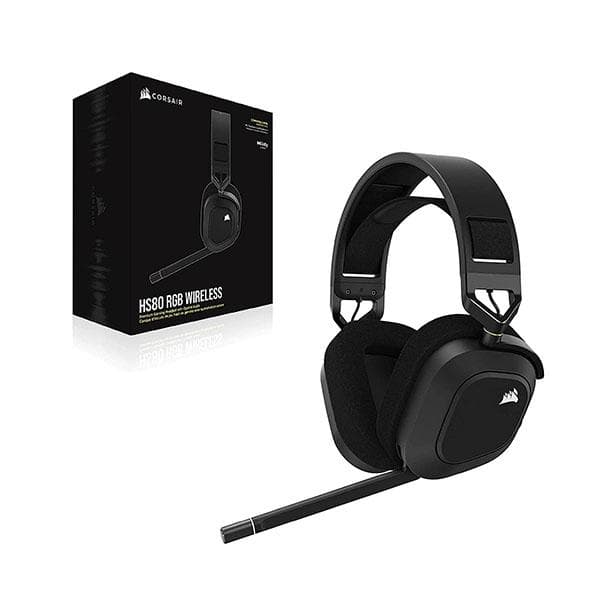 CORSAIR HS80 RGB Wireless Gaming Headset (Carbon Black)
