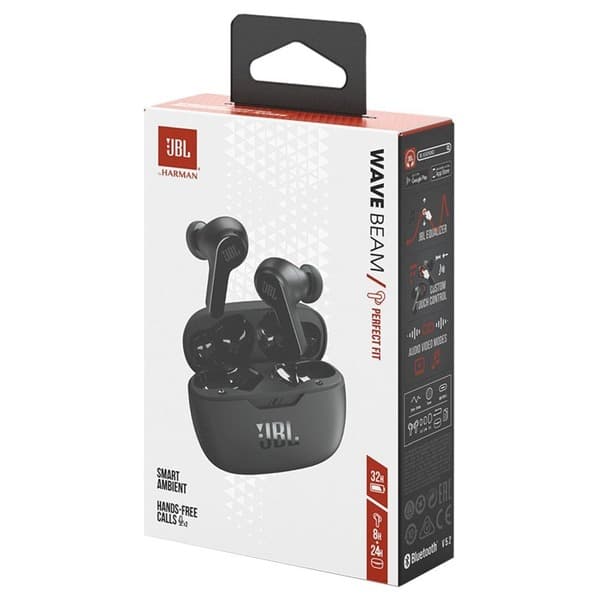 JBL Wave Beam in-Ear Earbud (Black)