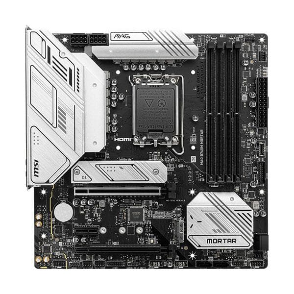 MSI Mag B760M Mortar DDR5 Intel 13th and 12th Gen LGA 1700 MATX Motherboard Supports Intel 12th , 13th & 14th Gen Processors